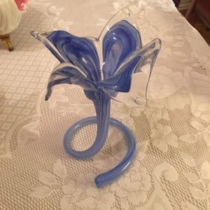 murano glass flower vase from italy NWT
